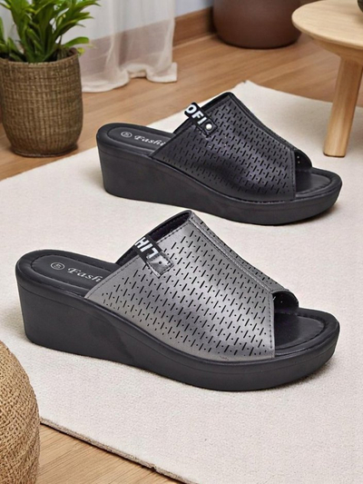 Royalfashion Women's Luna Wedge Heel Mules