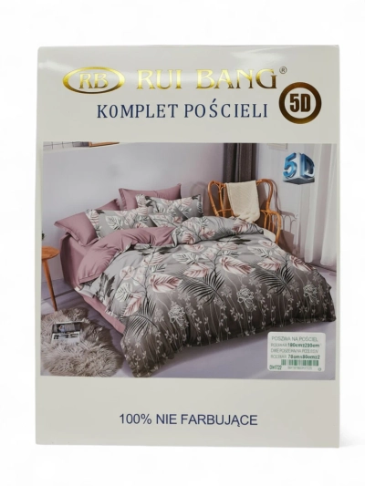 Royalfashion Mustriline voodipesu 180x200 komplekt 3 OSA