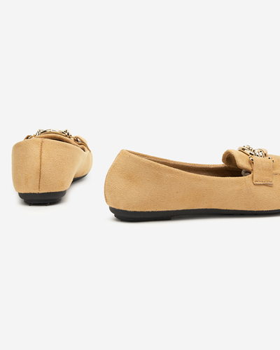 Eco-suede beige moccasins Brussi - Footwear