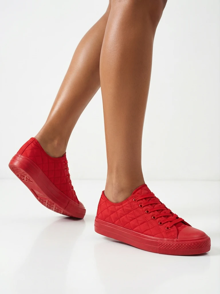 Stella Women's Red Fabric Sports Summer Sneakers