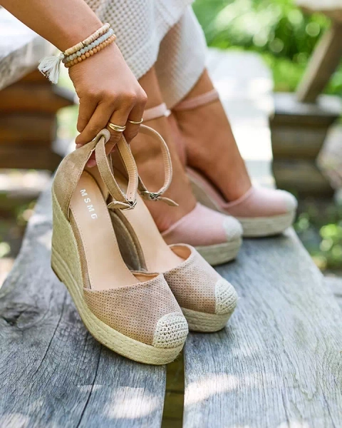 Royalfashion Коричневые женские сандалии на платформе Meylasi