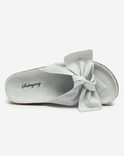 Sinised naiste öko-seemisnahast sussid kaarega Ewerka - Jalatsid