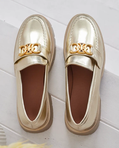 Золотые Мокасины Chloé Элегантный Женский Стиль