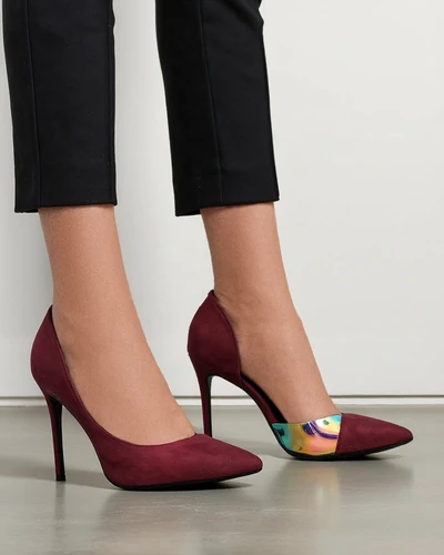 Royalfashion Женские туфли на каблуке с бантом и голографической вставкой Dremtru