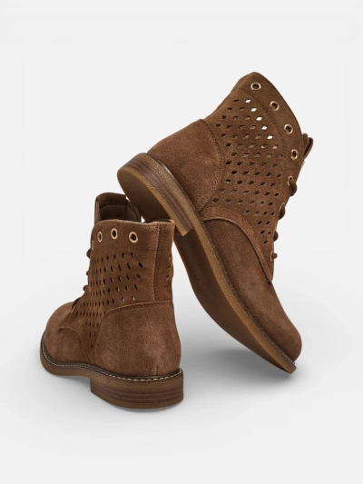 Women's Openwork Ankle Boots made of Natural Leather Aurelias
