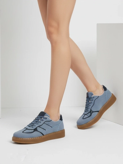Sneakersy Damskie Luna Niebieskie Ekologiczne Casualowe