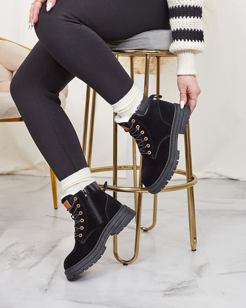 Royalfashion Women's insulated trapper boots in black Radoras