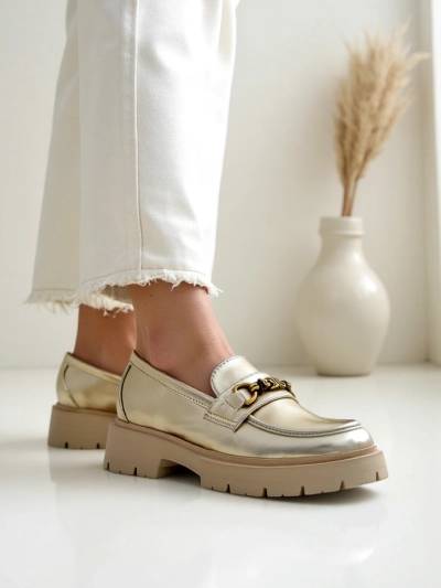 Royalfashion Women's moccasins gold-plated Goldlove