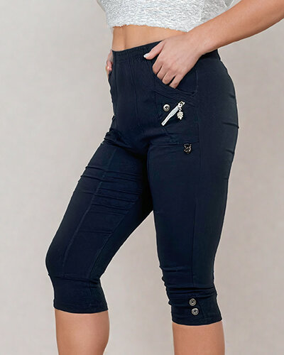 Royalfashion Naiste riidest püksid 7/8 PLUS SIZE