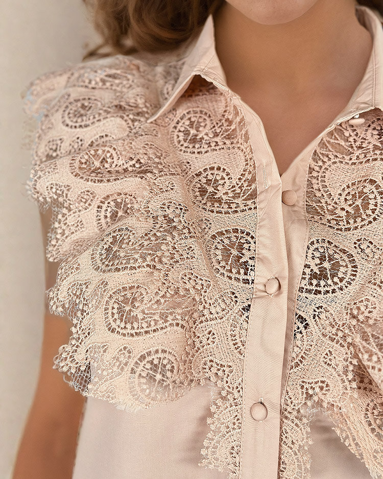 Royalfashion Women's Lace Shirt