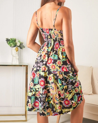 Royalfashion Женское хлопковое платье с цветочным узором