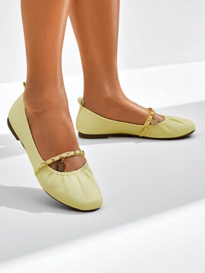 Royalfashion Women's ballet flats with a chain Lancys