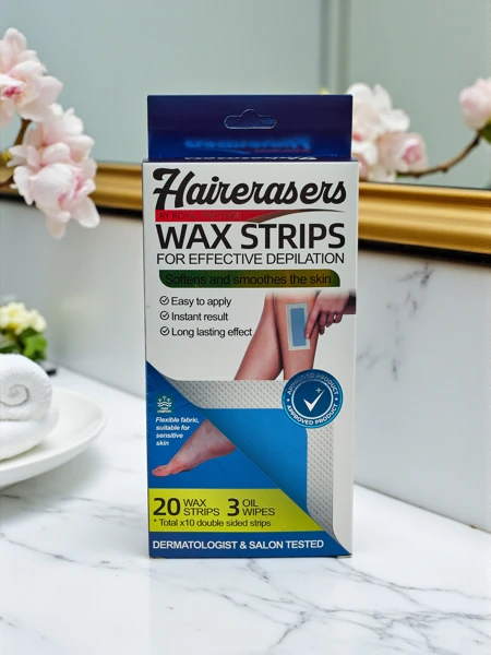 Wax strips for body hair removal