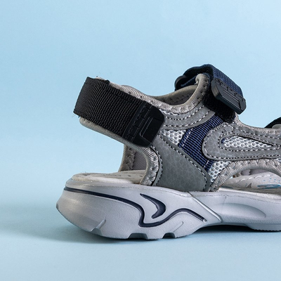 Gray boys 'turbo velcro sandals - Footwear