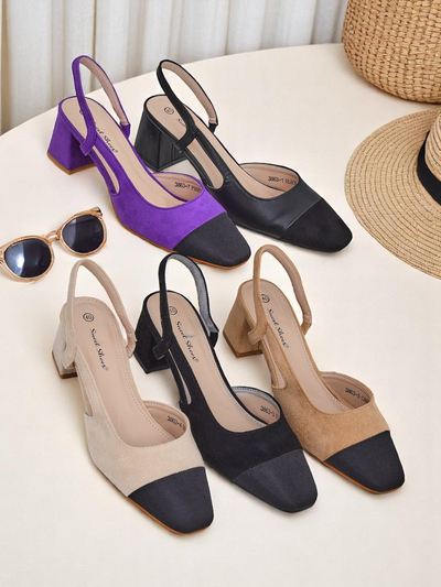 Royalfashion Женские туфли-лодочки на низком каблуке с декоративным носком Eleganzo