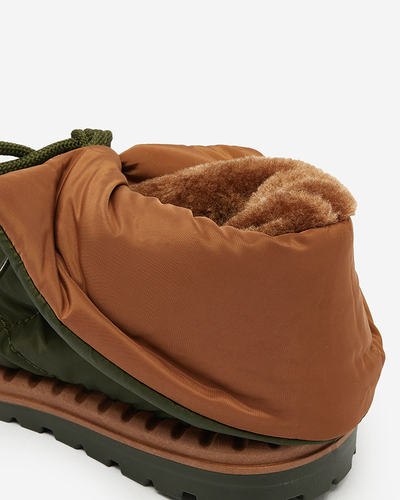 Royalfashion Women's slip-on snow boots in green Nevonsis