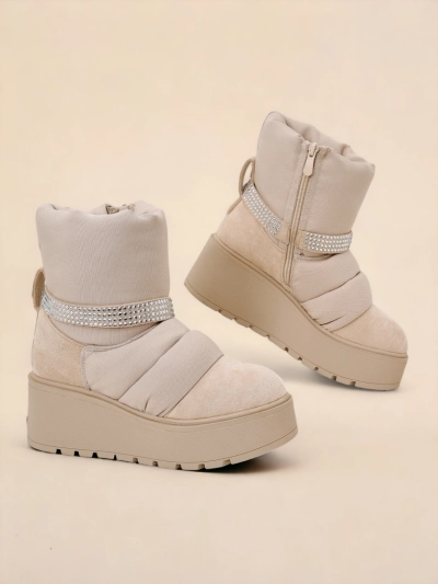 Royalfashion Women's Wedge Snow Boots Renosi