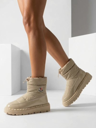 Royalfashion Women's slip-on snow boots in light brown color Ireda