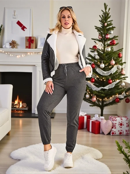 Royalfashion Vummens Plus Size Fleece Sweatpants
