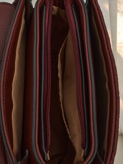 Luna Women's Bag Burgundy Ecological Elegant for Everyday Use