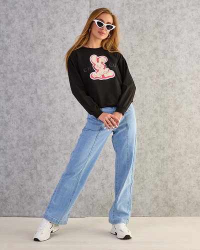 Royalfashion Women's Cotton Thin Print Sweatshirt
