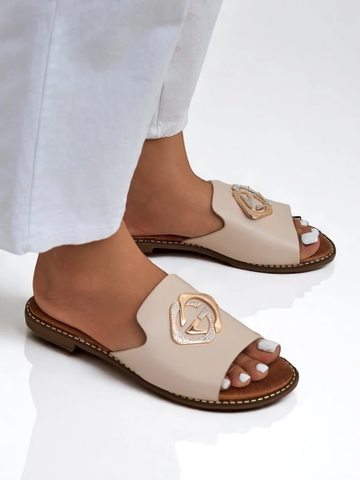 Royalfashion Women's Goldie Spark Flat Flip Flops