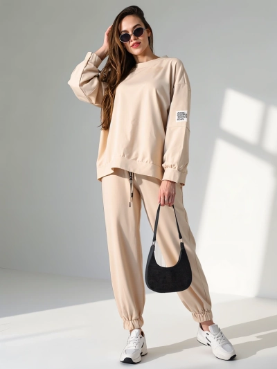 Royalfashion Women's cotton set with cuffs at the ankles