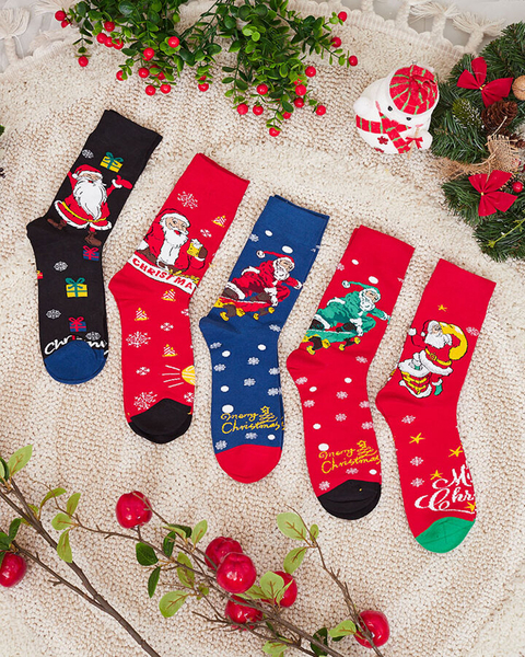 Royalfashion Set of Men's Christmas Socks 5/pack