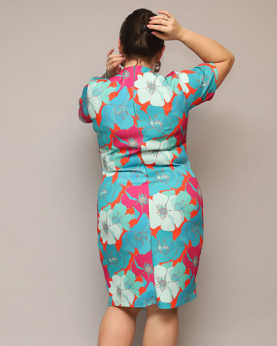 Royalfashion Women's floral fabric dress PLUS SIZE