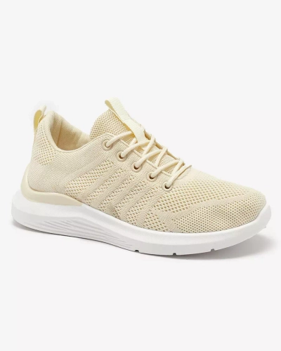 Cream women's fabric sports shoes Bofia - Footwear