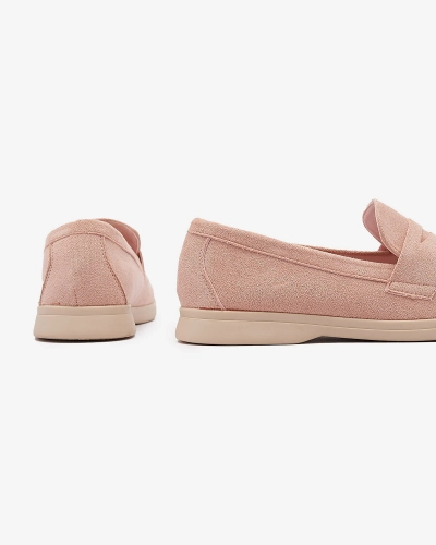 Women's eco-suede moccasins in pink Daffer- Footwear
