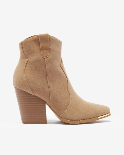 Royalfashion Beige women's insulated Diva Charms boots