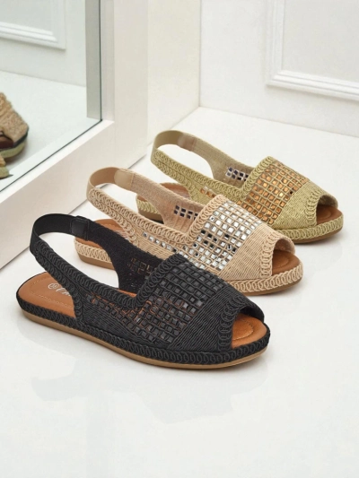 Naiste sandaalid, naiste espadrill-sandaalid sädelevate kivikestega Belle Sparkle