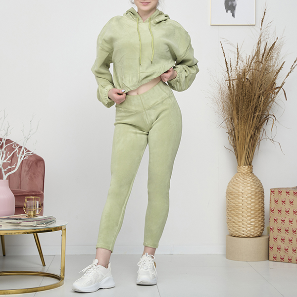 Roheline naiste spordikomplekt dressipluus ja säärised - Rõivad