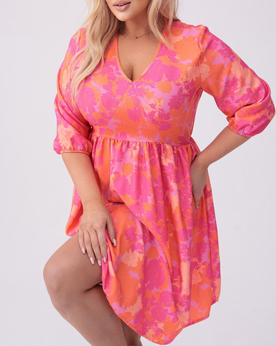 Royalfashion Naiste põlve pikkune kleit prindiga PLUS SIZE