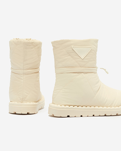 Naiste kreemikas tikitud lumesaapad lamedal tallal Ferri - Jalatsid