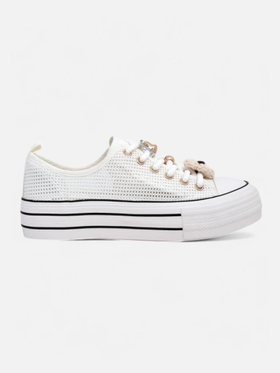 Royalfashion Women's perforated sneakers with embellishments Osdo