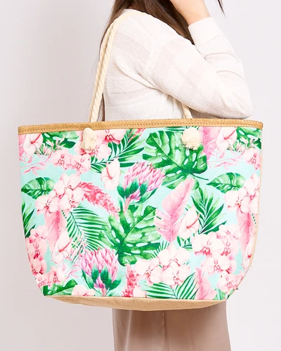 Royalfashion Large fabric bag with print