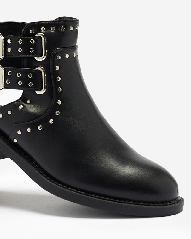 Royalfashion Black women's boots with cutouts Dlagona