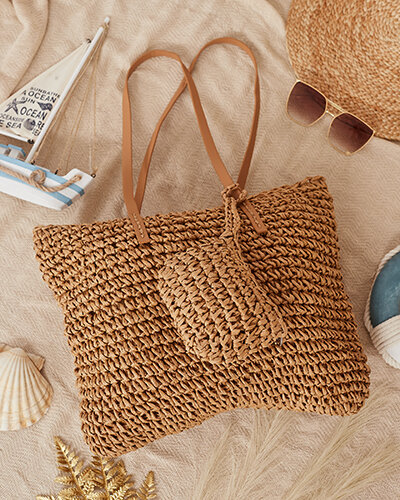 Royalfashion Большая женская соломенная сумка