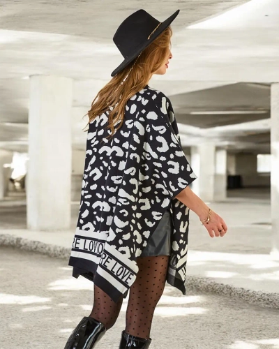 Royalfashion Naiste prinditud poncho