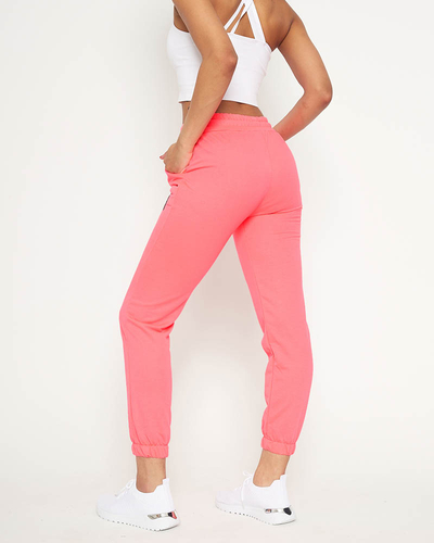Neon pink women's sweatpants - Clothing