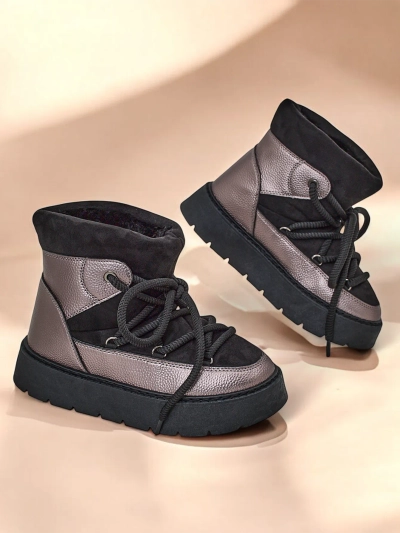 Royalfashion Kvinner's lace-up snø støvler Iniuc