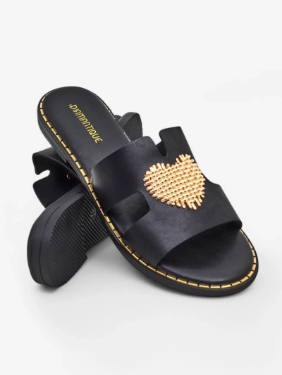 Royalfashion Women's slip-ons with heart Gold Heart