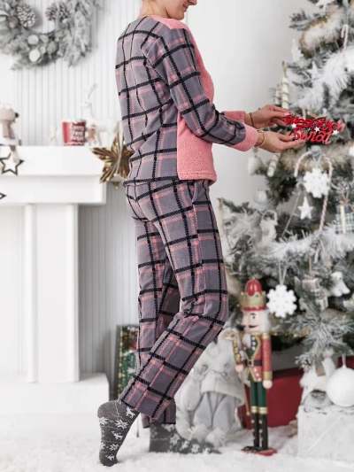 Royalfashion Women's checkered pajamas