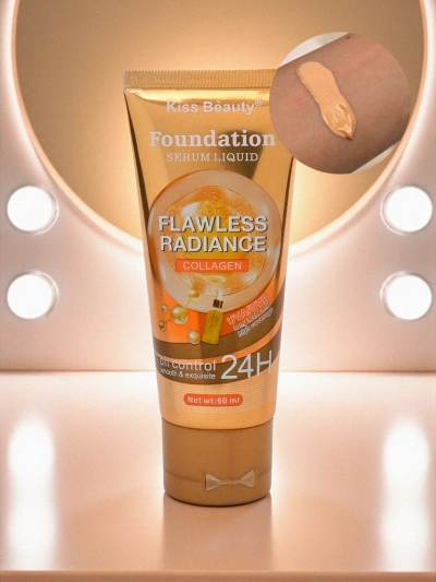 Kiss Beauty jumestuskreem kollageenseerumiga – valgustpeegeldav 24H