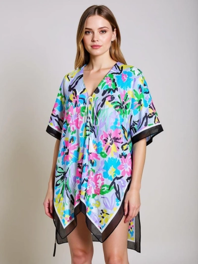 Парео Royalfashion Kalista – красочное пляжное платье до колен с V-образным вырезом