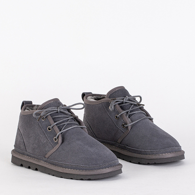 Luna Children's Boots Dove Gray Leather Comfortable for Winter