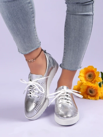 Королевская мода Женские перфорированные туфли Gofielle