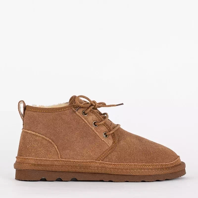 OUTLET Children's brown short lace-up snow boots Tibilis- Footwear
